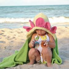 flower hooded towel