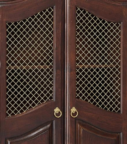 french full door armoire - wire mesh
