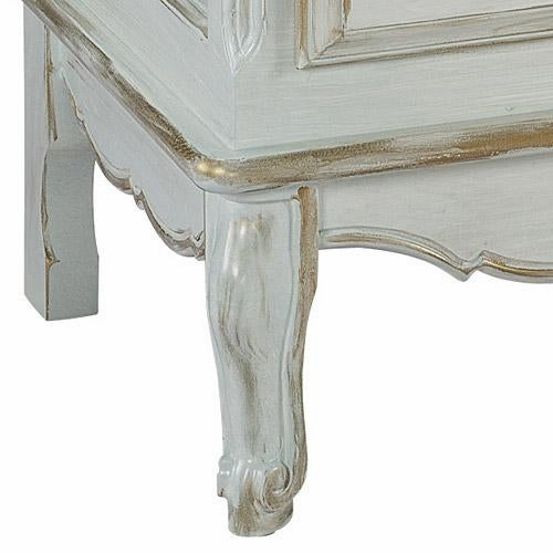 french night table - versailles finish & moulding