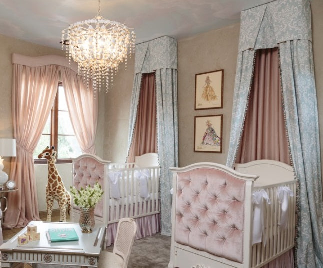 bordeaux paneled crib - majestic lilac mist