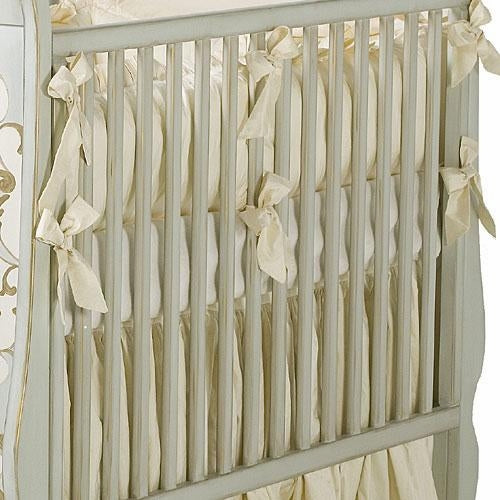 french panel verona crib by art for kids - gold, reef, linen