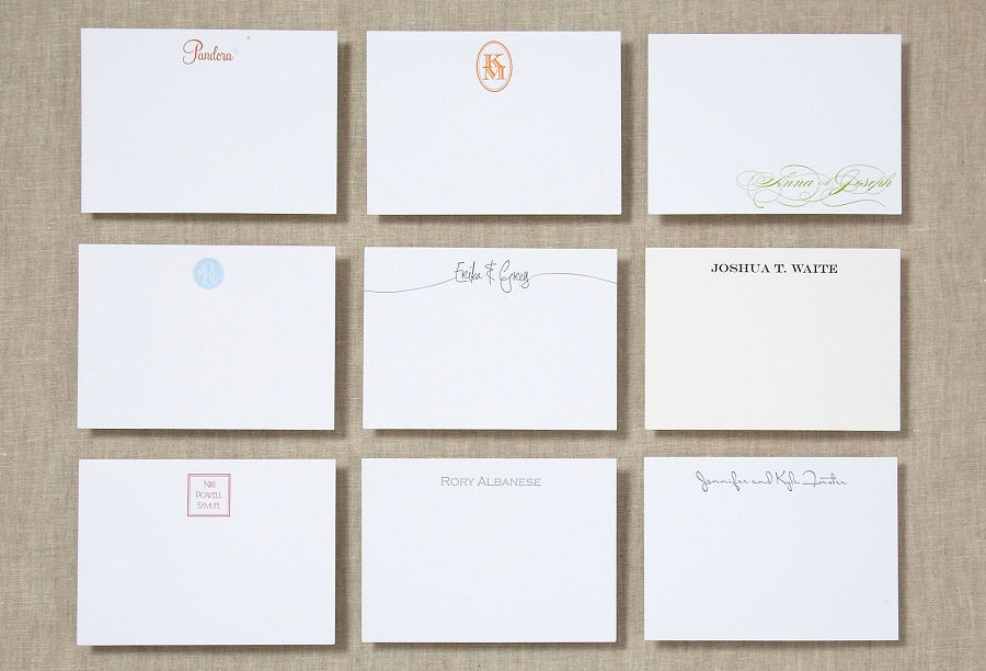 Personalized Four-Set Silk Box Stationery by Haute Papier