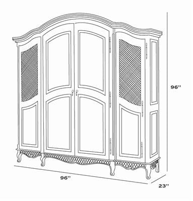 grand four piece breakfront