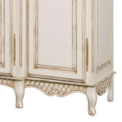 grand three piece breakfront armoire