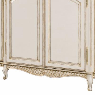 grand three piece breakfront armoire
