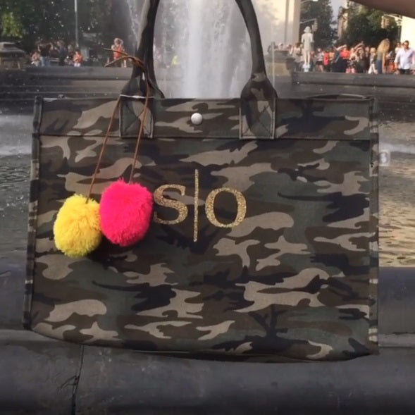 lux EW green camo tote