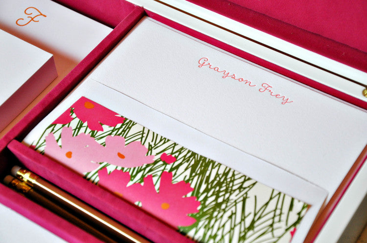 haute papier v2 fuchsia stationery wardrobe