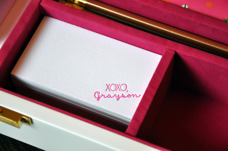 haute papier v2 fuchsia stationery wardrobe