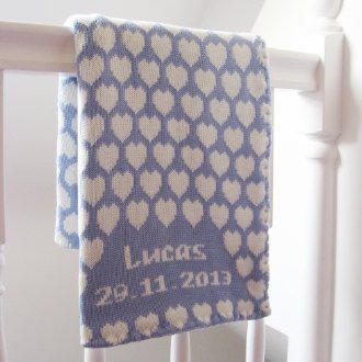 hearts baby blanket (several colors available)