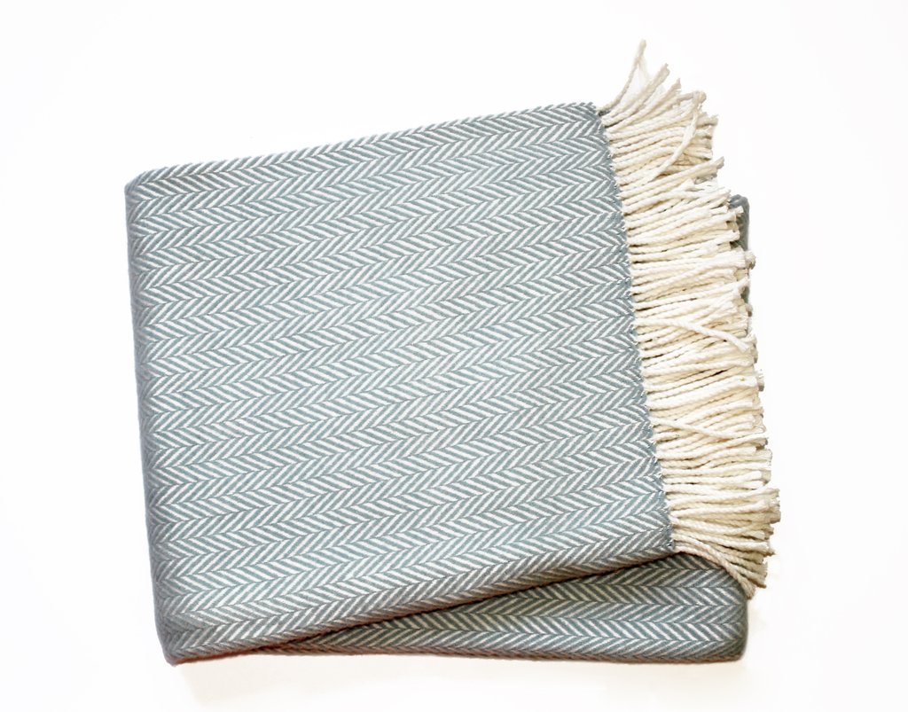 herringbone fringed throw (several colors available)