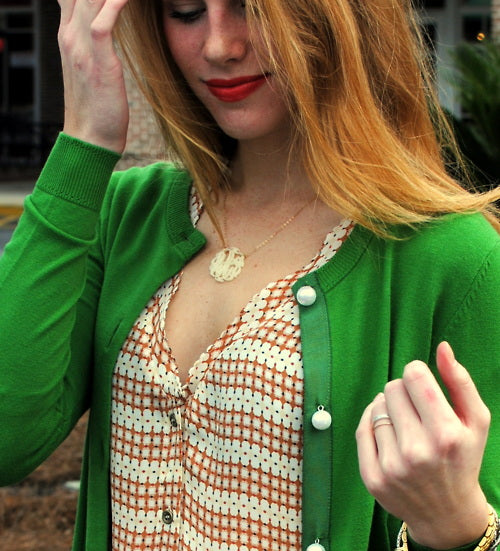 acrylic script monogram necklace by moon and lola