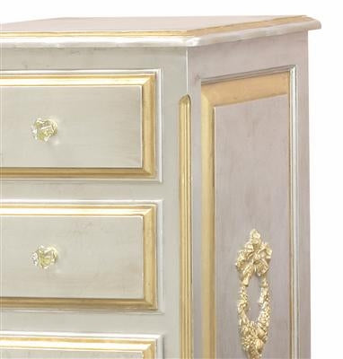 french changer silver w/ gold gilding & tray & moulding
