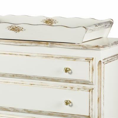 french wide chest with changing tray - versailles creme