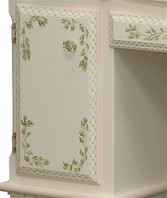 french computer desk - floral vines