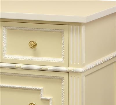 marcheline chest maize finish/white trim out