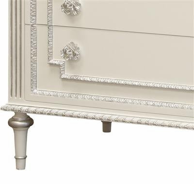 marcheline chest - white with silver gilding