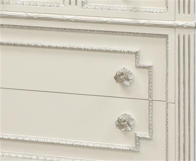 marcheline chest - white with silver gilding