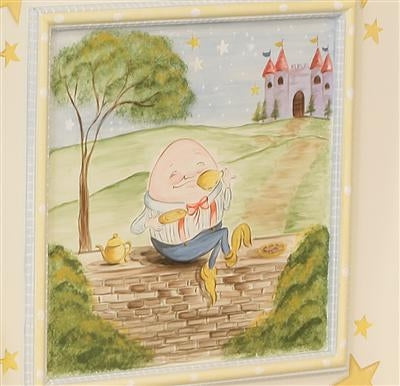 nursery rhymes french panel crib