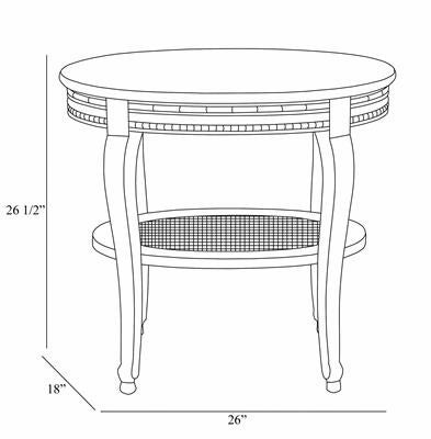 sandrine table (white with navy/gold gilding)
