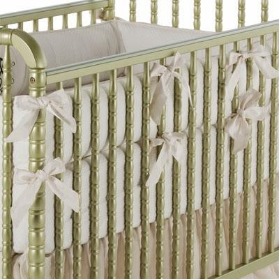 jenny lind crib - metallic sage