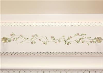 tall french bookcase - floral vines