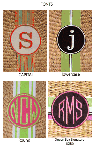 monogrammed becky basket bag