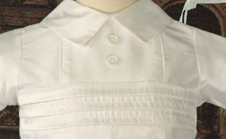 boys silk christening coverall