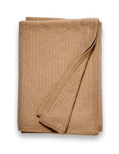 cashmere baby cable throw blanket