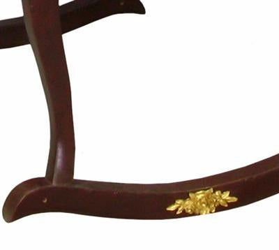 cherubini cradle with gold molding (antique cherry)