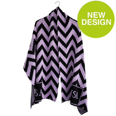 chevron and initials wrap