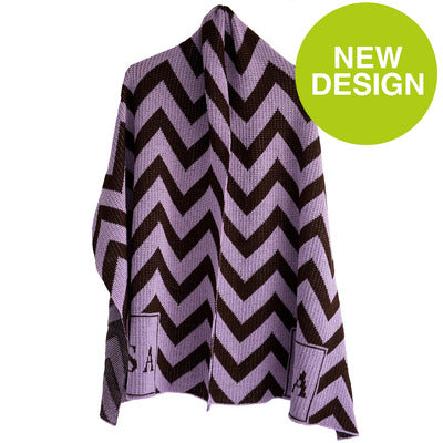 chevron and initials wrap