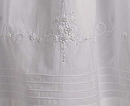 girls christening gown with embroidery