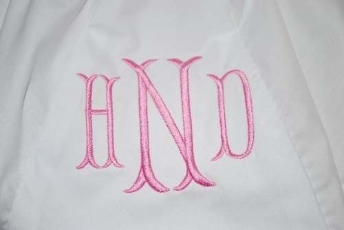 embroidered diaper cover - fishtale monogram