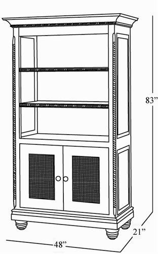 evan bookcase with doors