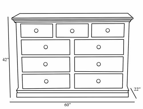 evan dresser - 9 drawers