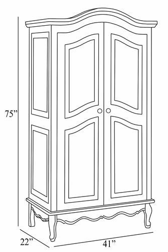 french full door armoire (nursery rhymes)