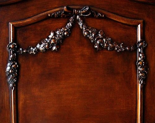 french panel crib antique (french walnut)
