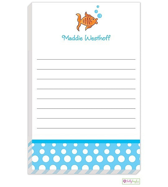 personalized - goldie the fish notepad