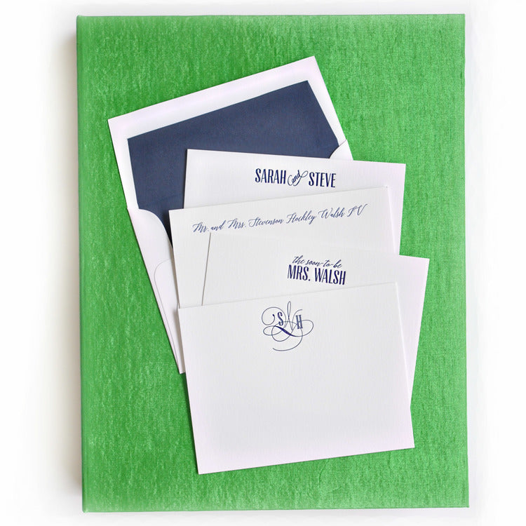 grand green silk stationery box - g4