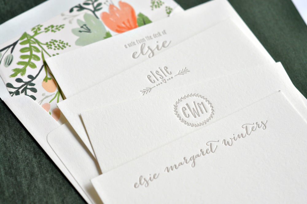 grand pine silk stationery box - g2