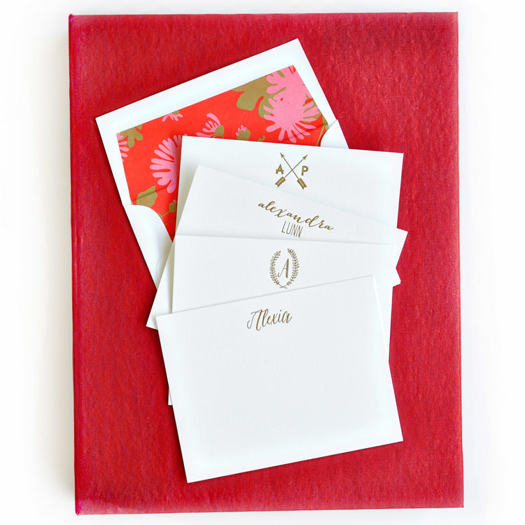 grand red silk stationery box - g15