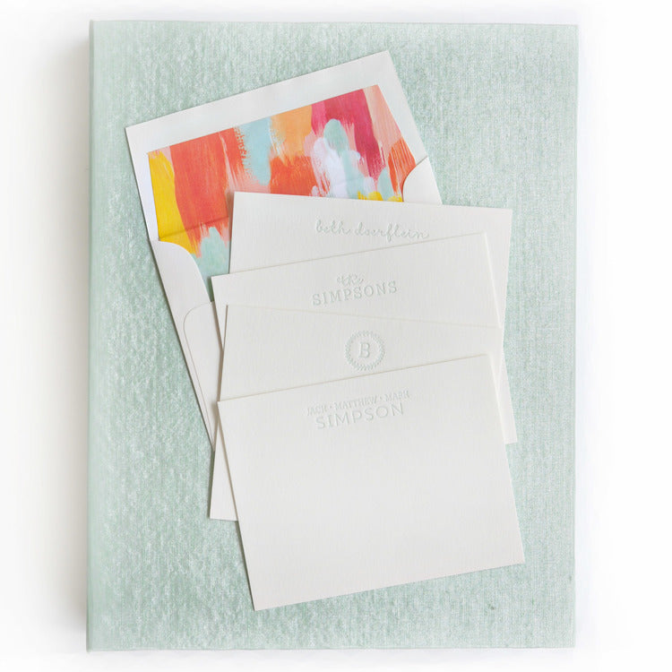 grand seafoam silk stationery box - g8