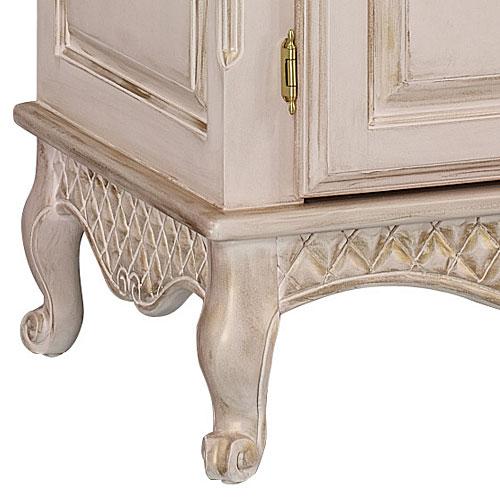 grand armoire wire mesh doors (versailles linen)