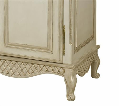 grand armoire wire mesh doors (versailles linen)