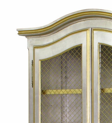 grand armoire - wire mesh doors (silver - gold gilding)