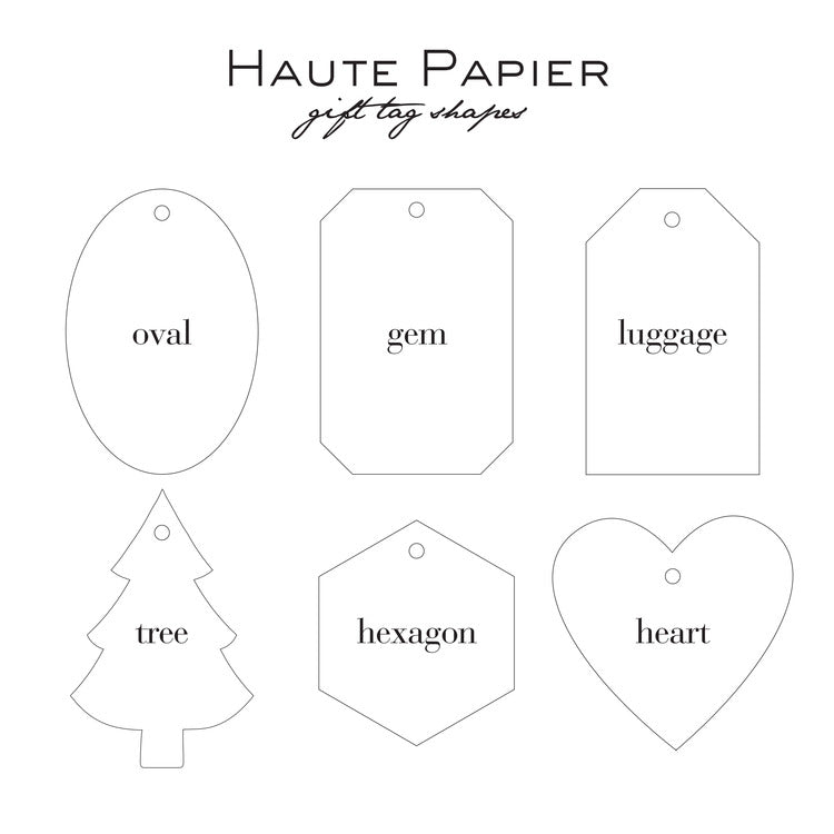 haute papier letterpress gift tag t88