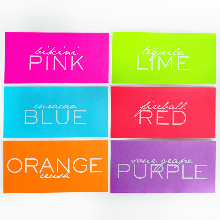 White on Bright Personalized Square Note Pad