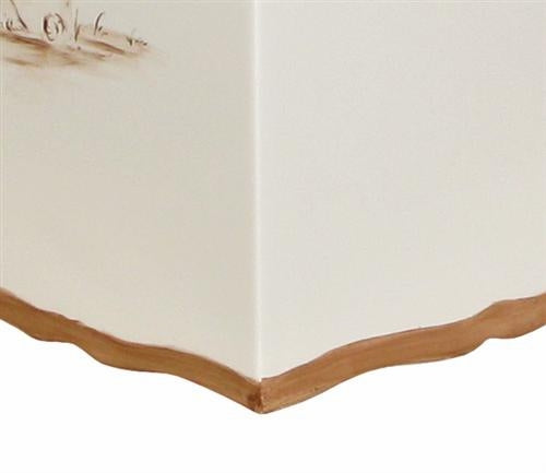 hand painted waste basket- petite moi bunnies