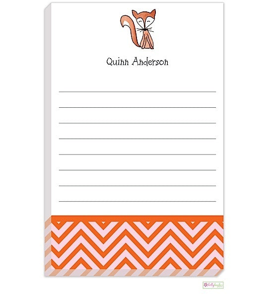personalized - just foxy notepad