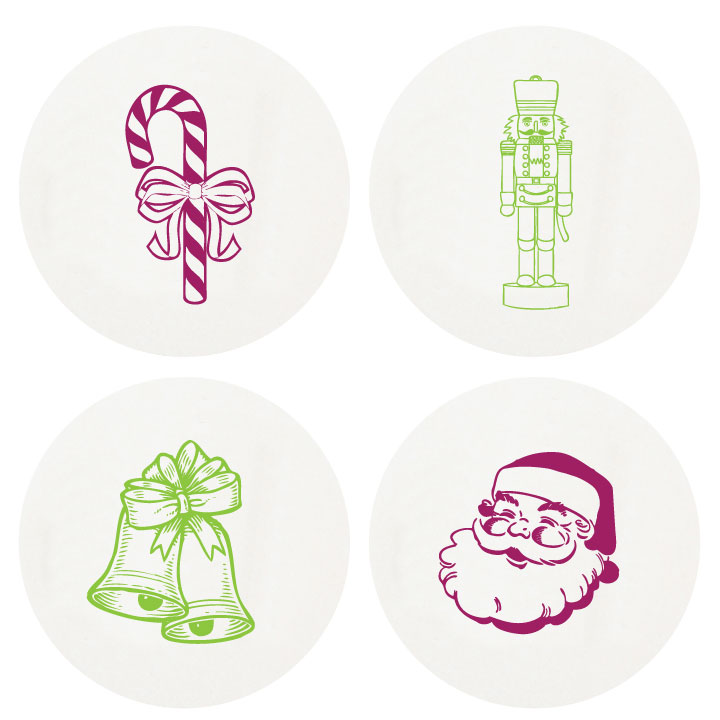 Letterpressed Christmas Coasters